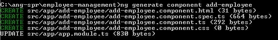 angular generate add employee component