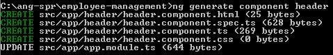 angular generate header component