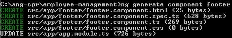 angular generate footer component