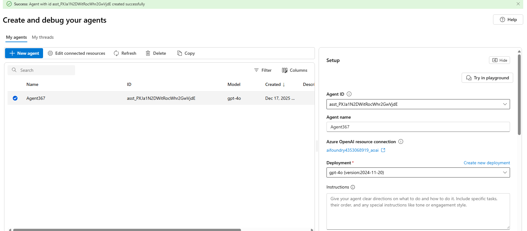 Declarative Azure AI Agent