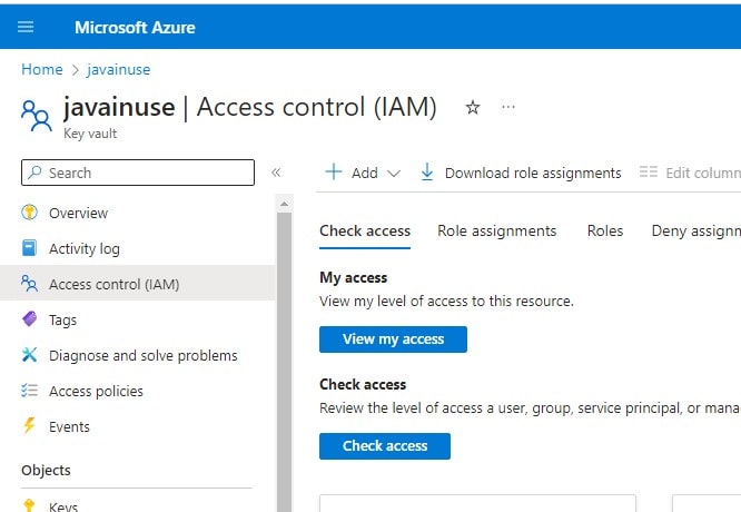 Azure Key Vault Access Control