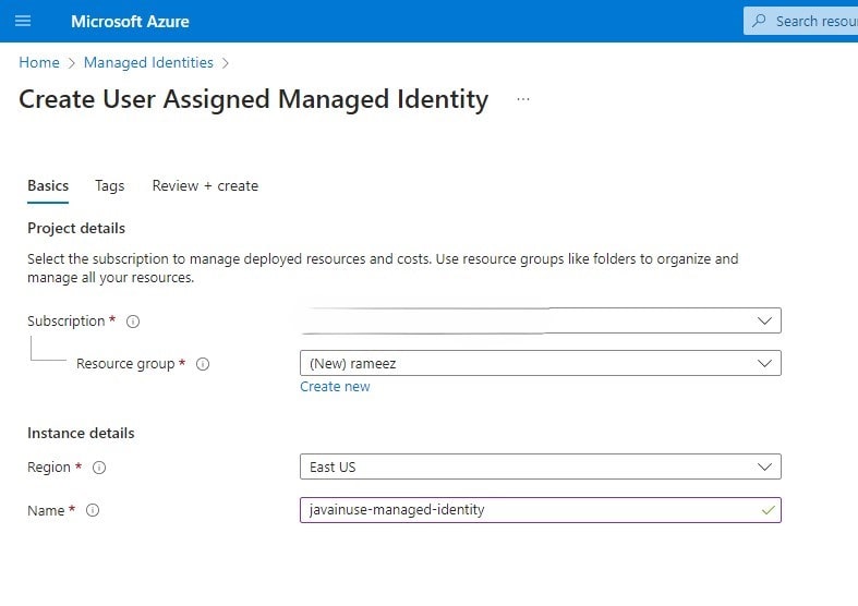 Spring Boot Azure Managed Identity