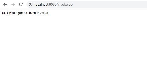 Spring Boot Batch Invoke Job