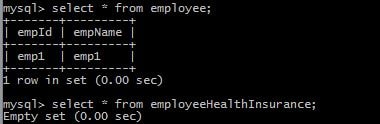 Transaction Management Table Rollback