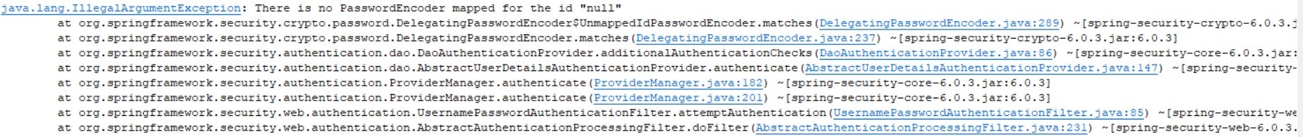 Spring Boot Security No PasswordEncoder Exception