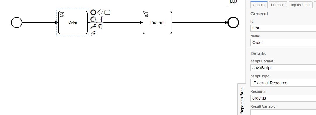 Spring Boot + Camunda BPMN Order Task