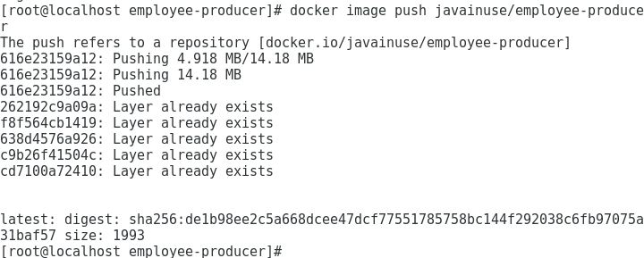DockerHub Push Image employee producer