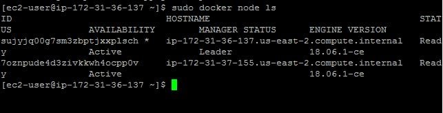 EC2 instance list docker service