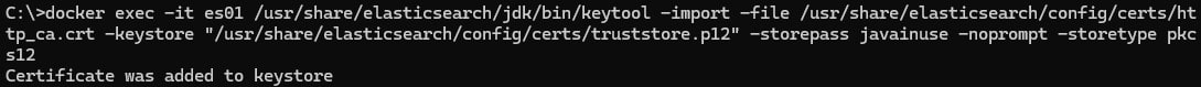 Elasticsearch 8 Container new trustore