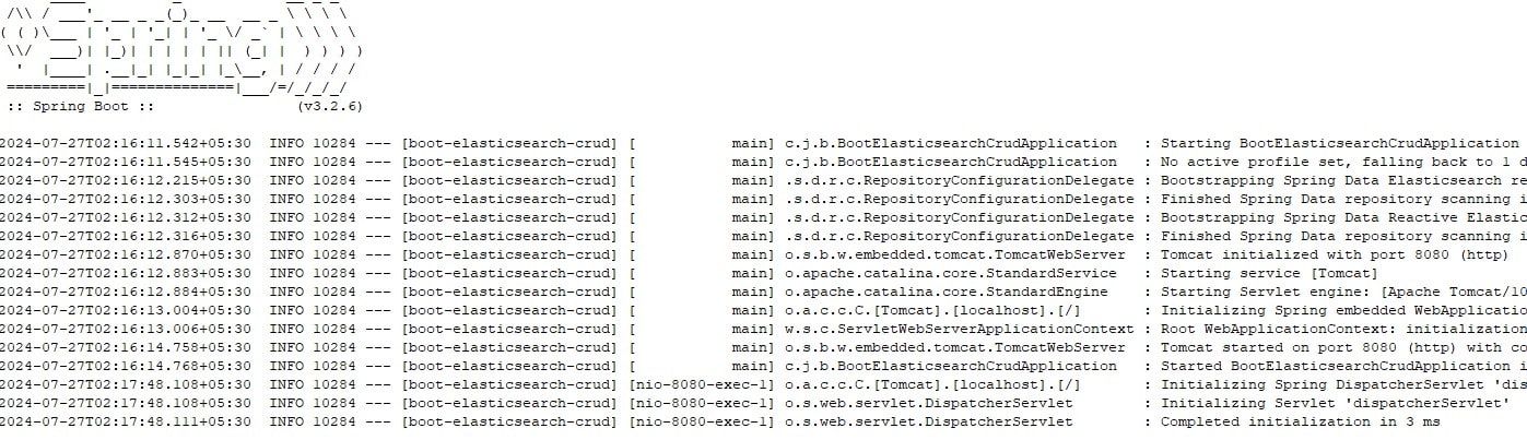 spring boot application Elasticsearch 8 Container