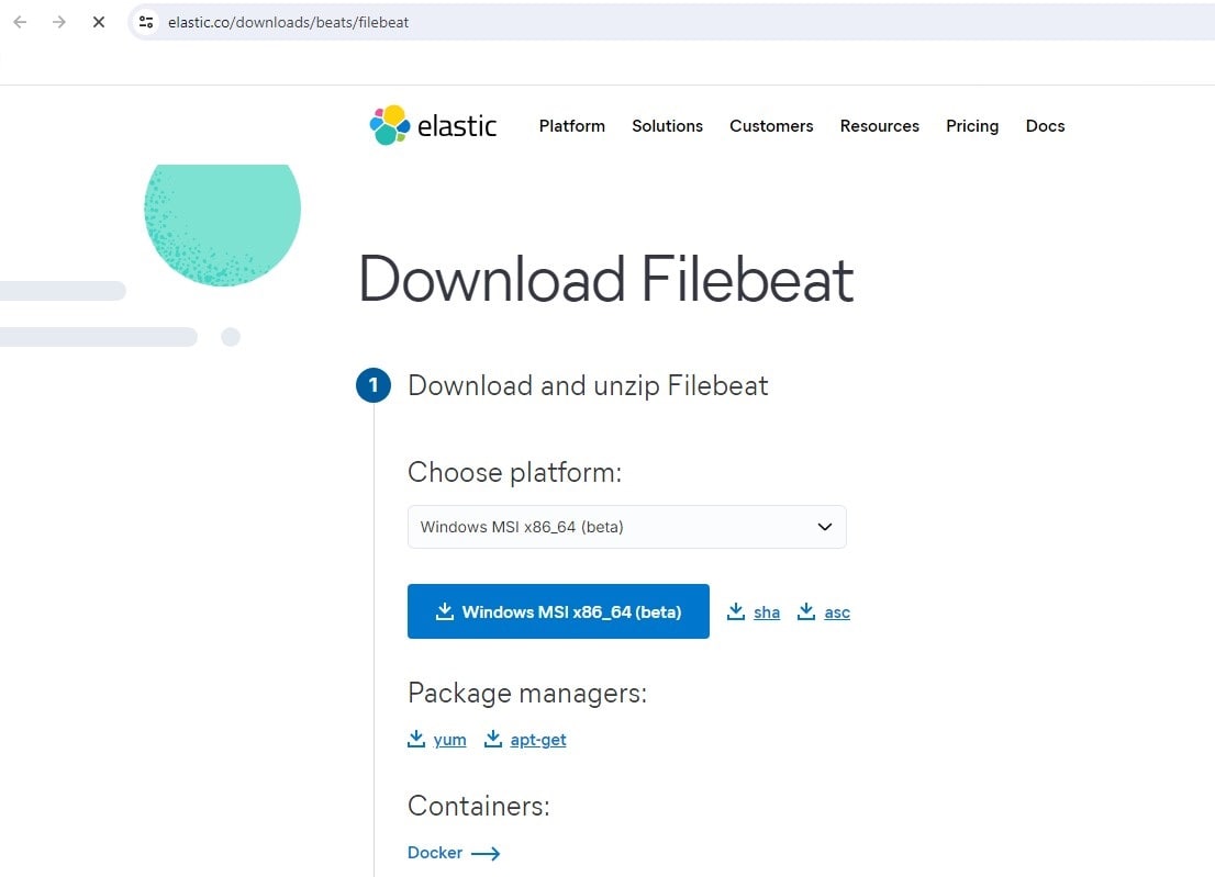 Download Filebeat