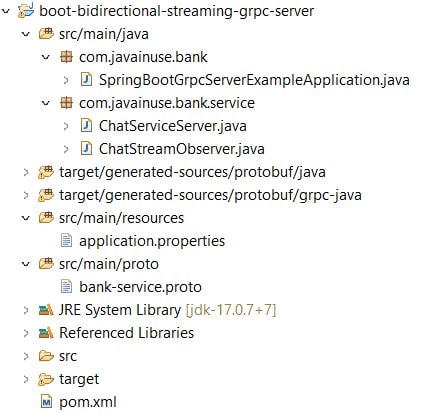 Bank Bidirectional Streaming gRPC maven