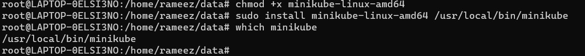 Minikube Kubernetes install