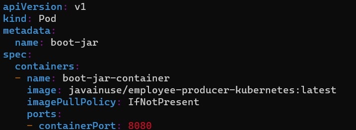 spring boot + minikube tutorial-pod.yml