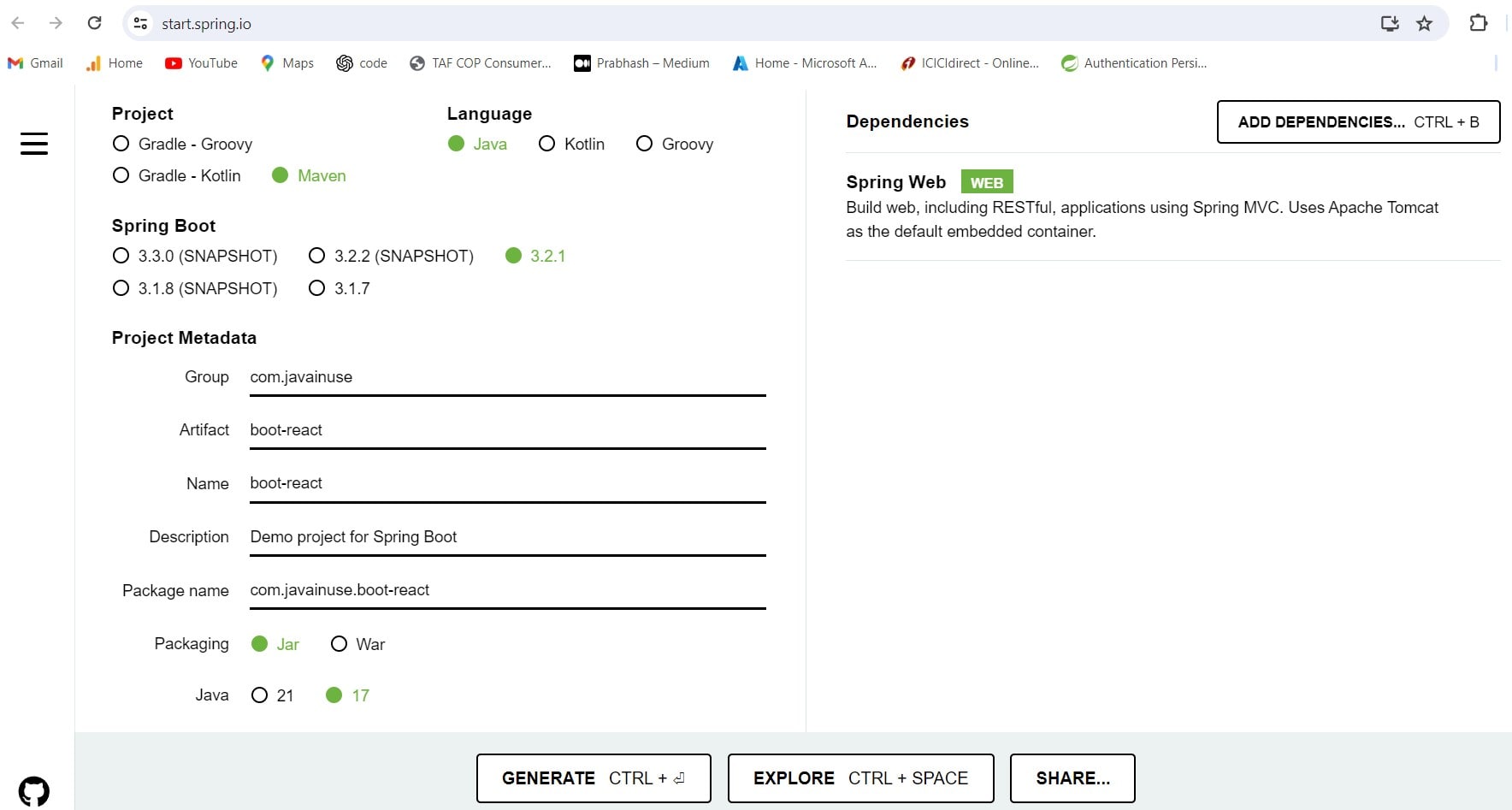 Spring Boot 3 Initializr