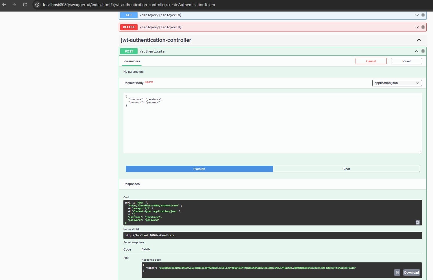 Spring Boot 3 security JWT authentication swagger using username and password